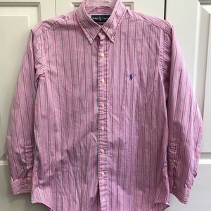 Ralph Lauren Pink Stripe Dress Shirt 16x32-33